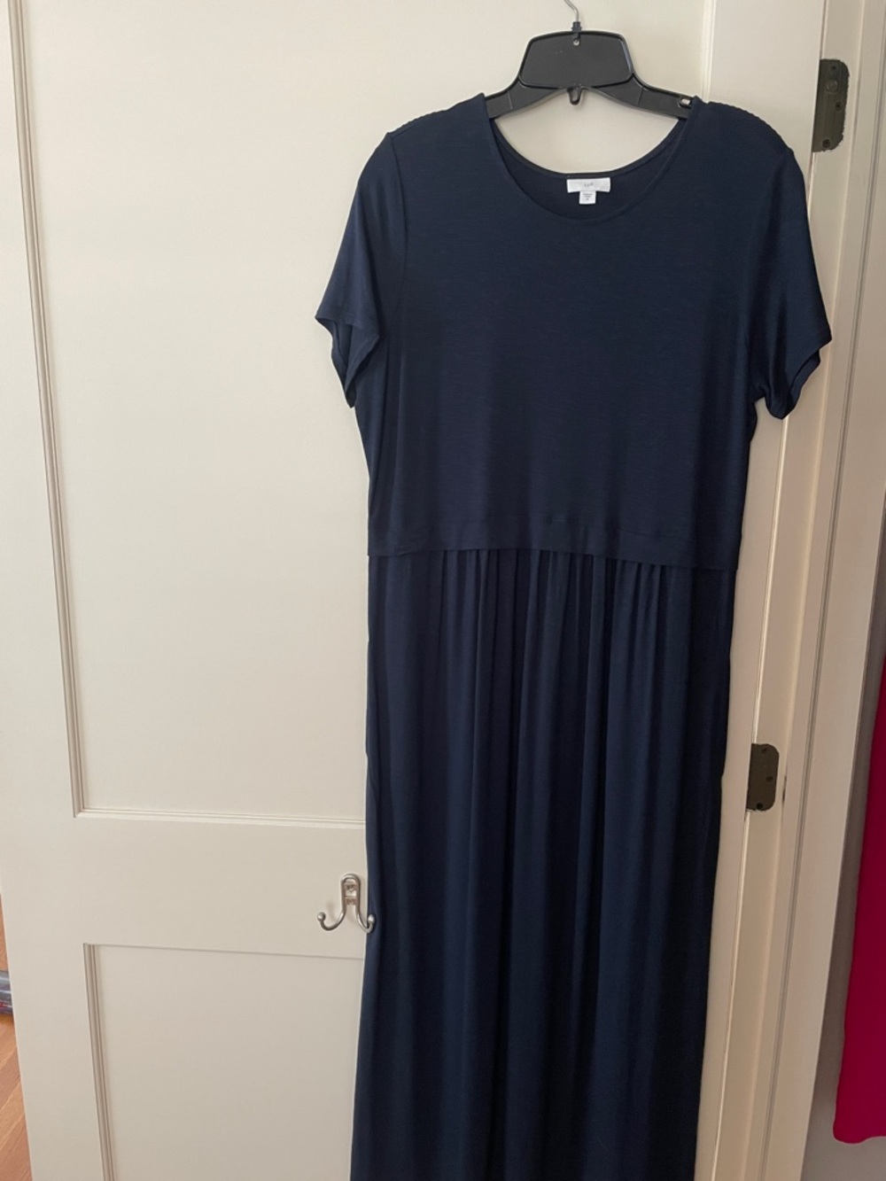 J. Jill Navy Short Sleeve Maxi